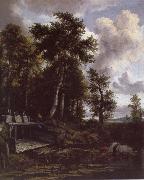 Jacob van Ruisdael Landscape with a Sluice Gate oil painting picture wholesale